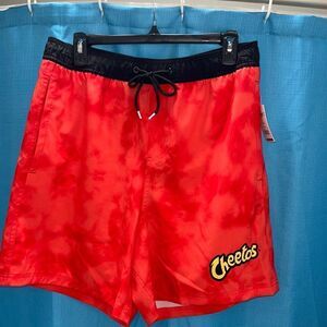 Active shorts Cheetos design red black yellow